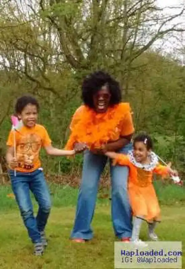 Checkout these cute photos of former Nollywood actress, Anita Hogan and her kids